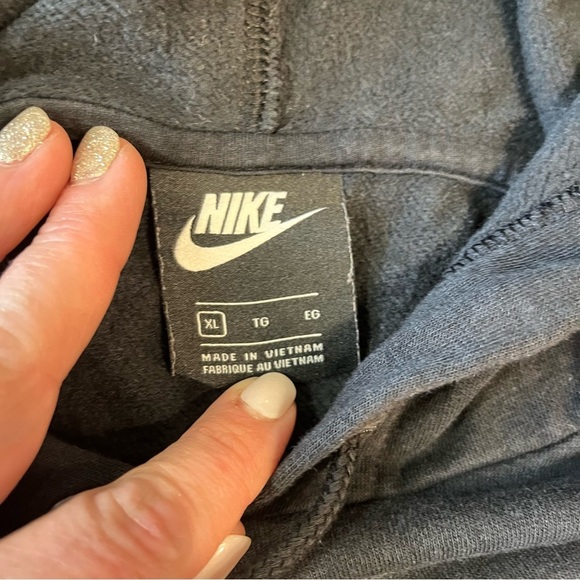 Nike Varsity fleece relaxed pullover sweatshirt women’s black size XL - Picture 2 of 7